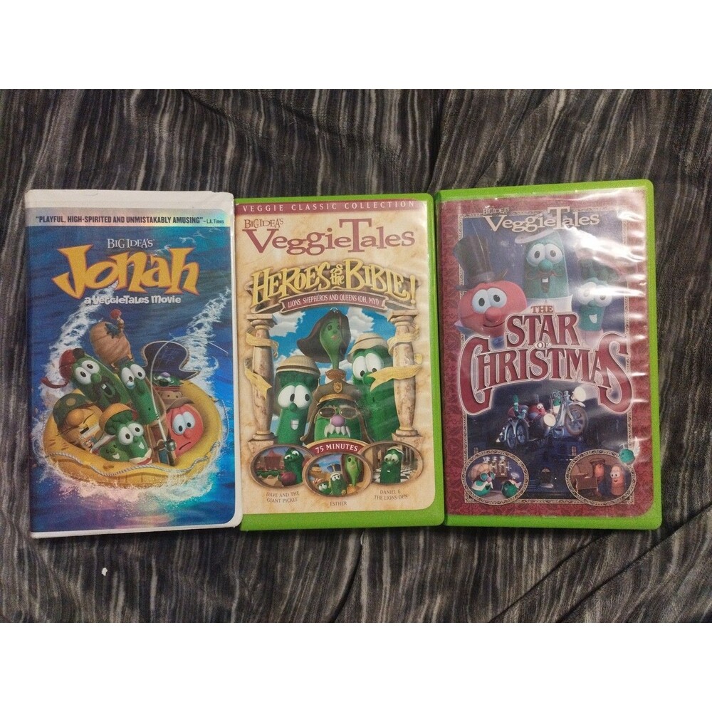 VeggieTales Clamshell VHS Lot of 3 - See Description
